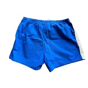 Vintage Towncraft 1927 Mens Royal Blue Swim Trunks Side Stripe Mesh Liner Small